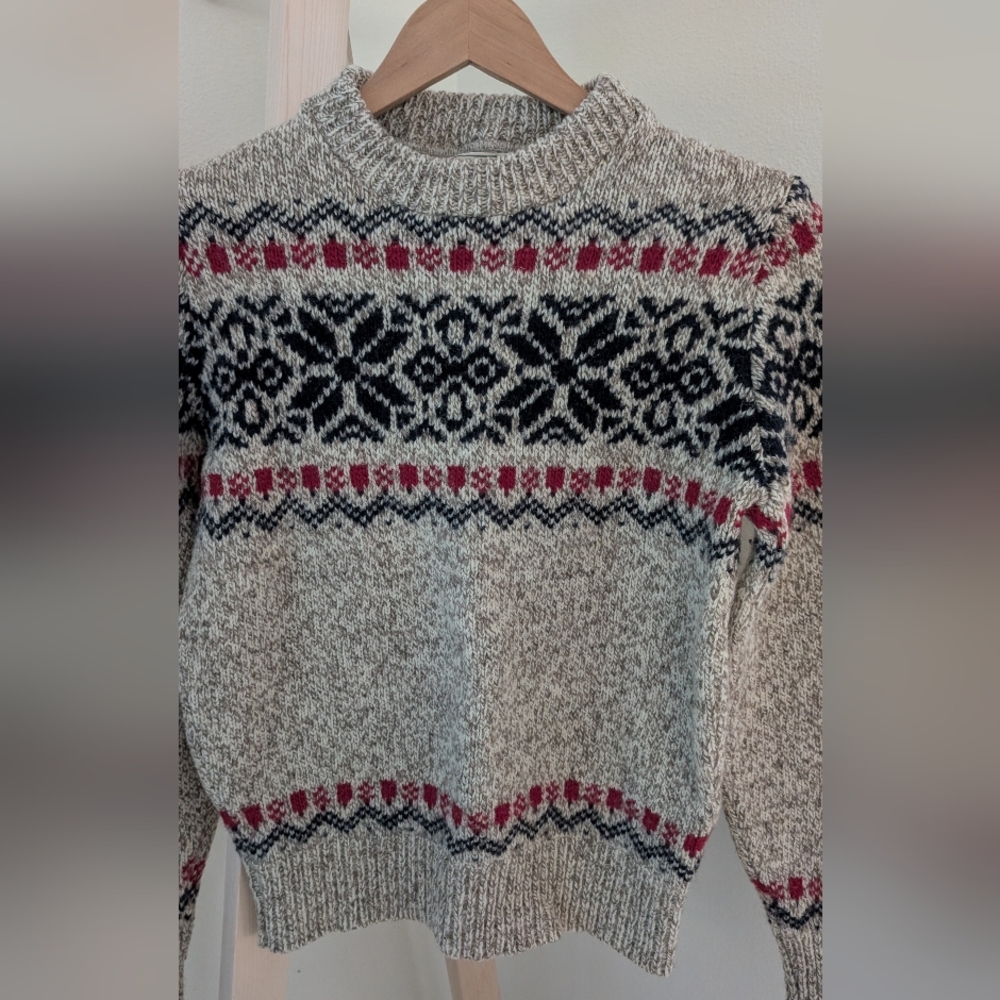 SOLD✨ Vintage L.L. Bean Nordic Patterned Sweater, Sz M - Picture 4 of 7